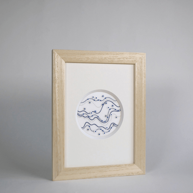 Mini Écume Blanc, Bleu & Argent