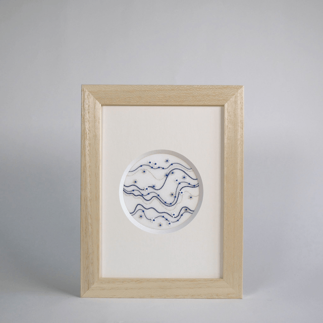 Mini Écume Blanc, Bleu & Argent